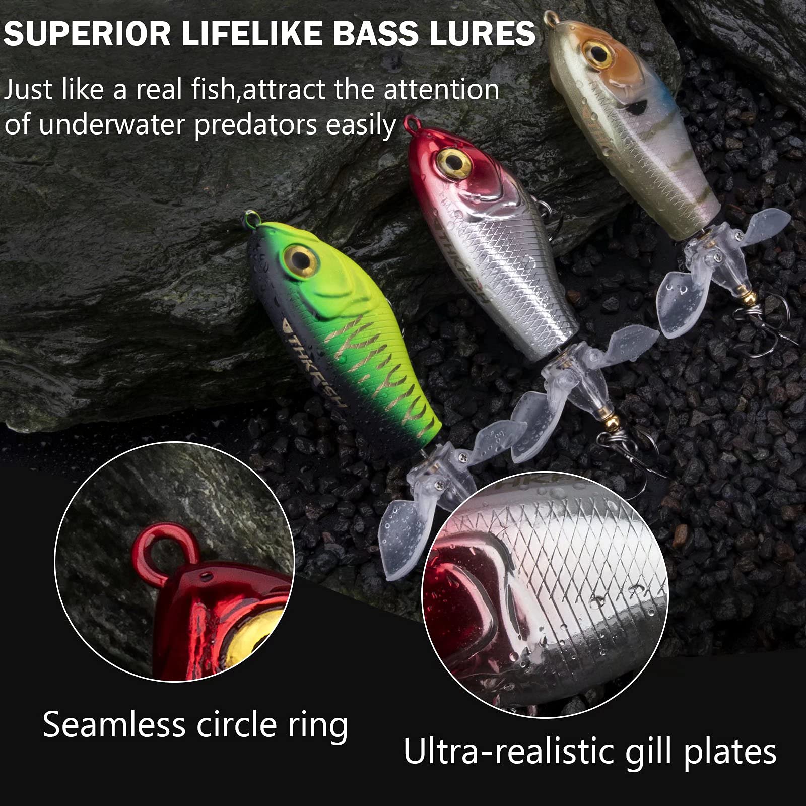 Amazon | THKFISH トップウォータールアー バス釣り セットダブル